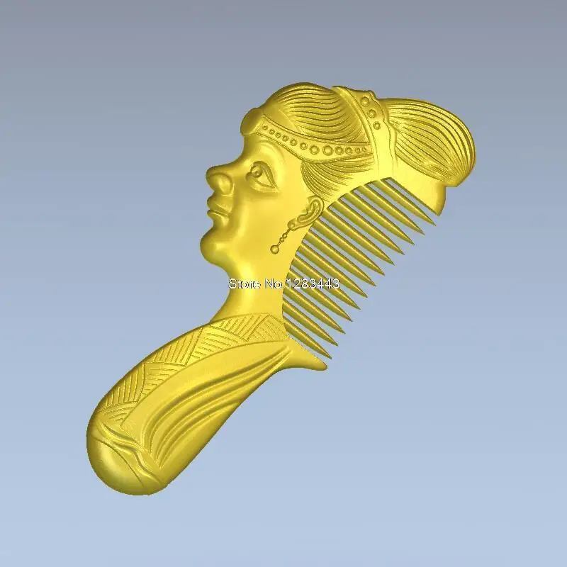 

Comb with a woman 3d model relief for cnc in STL file format 3D model for CNC machine