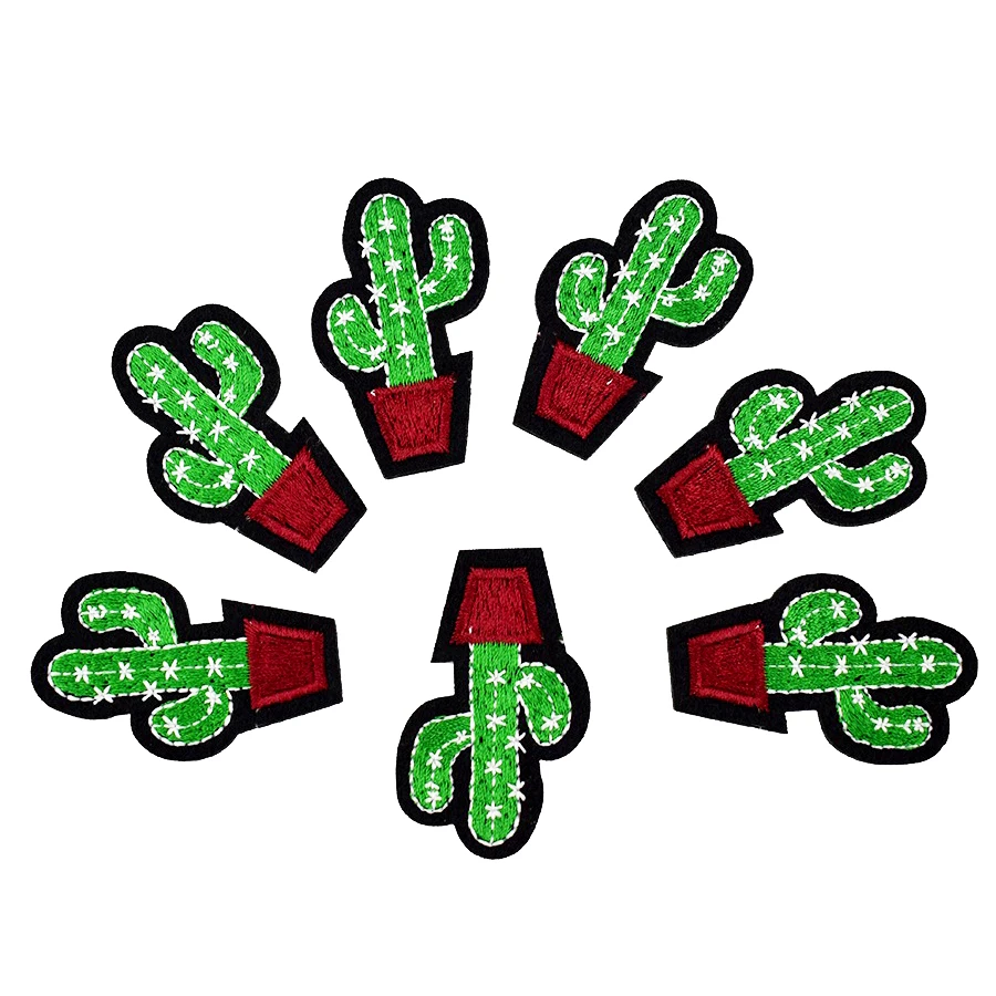 10 шт. вышитая аппликация в виде кактуса|patch badge|badges for clothingcactus patch |