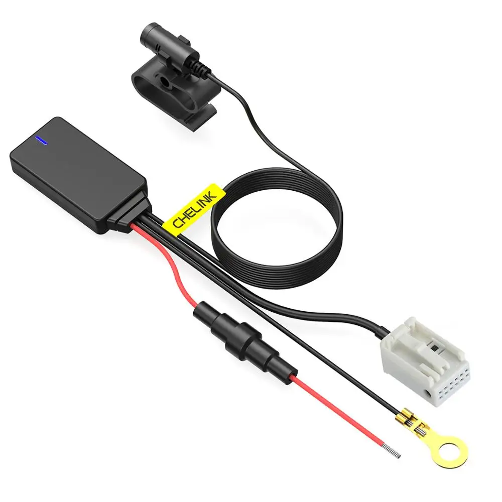 Беспроводной модуль громкой связи для автомобиля 12 контактов Bluetooth 5 0 Aux адаптер