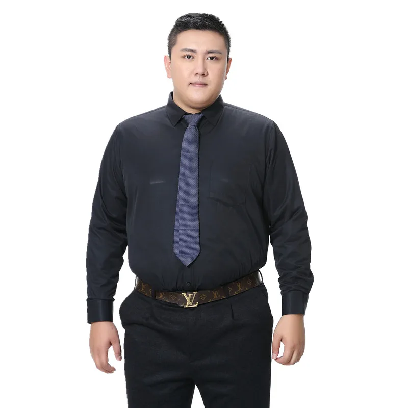 

Мужская деловая рубашка с длинным рукавом, большие размеры 6xl 7xl 8xl