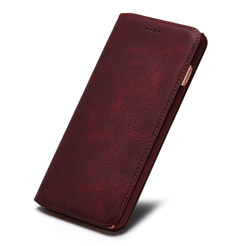 a Red Musubo ультра тонкий телефон case для чехол на айфон Xs Max натуральной кожи класса люкс случаи обложка для чехол на айфон X 8 7 плюс флип случаях чехол на айфон XR кожаный чехол флип бумажник чехол для iPhone 6s Plus - Цвет: a Red