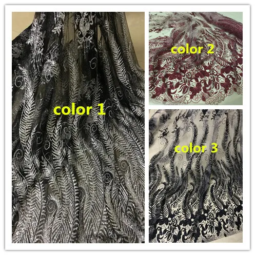 Новое прибытие Jolin-3.1319 французский чистая кружевная ткань с склеенным блеском