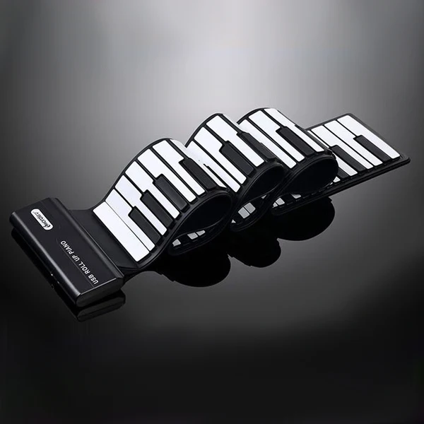 88 клавиш клавиатуры рулонное пианино MIDI Bluetooth клавиатура с педалью для ПК