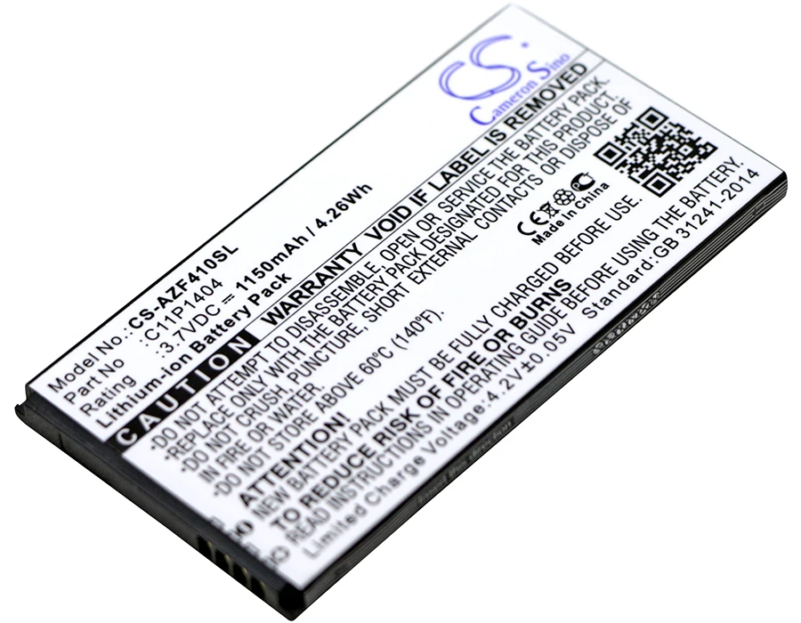 Аккумулятор Cameron Sino 1150 мАч C11P1404 для Asus ZenFone 4 A400CG PF400CG|cameron sino|battery forcameron sino battery |