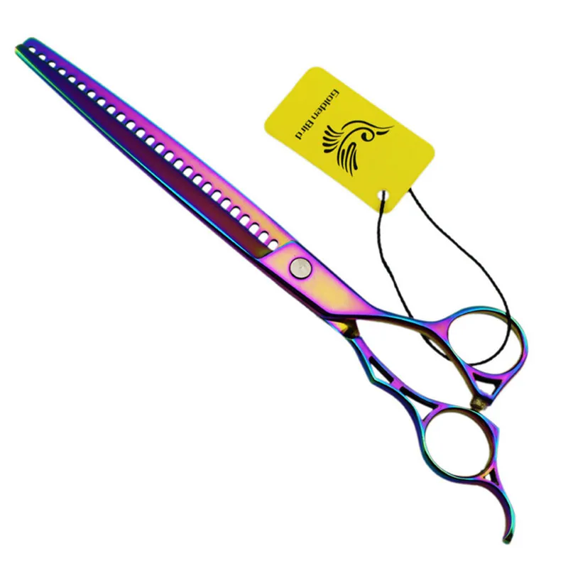 

8 inch Japan Professional Pet Scissors High Quality Fishing Thinning Shears Dog Cat Rainbow Tesoura Grooming Scissors