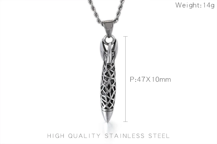 Rocket Stainless Steel Pendant Necklace For Men Fashion Personality Metal Male Jewelry | Украшения и аксессуары