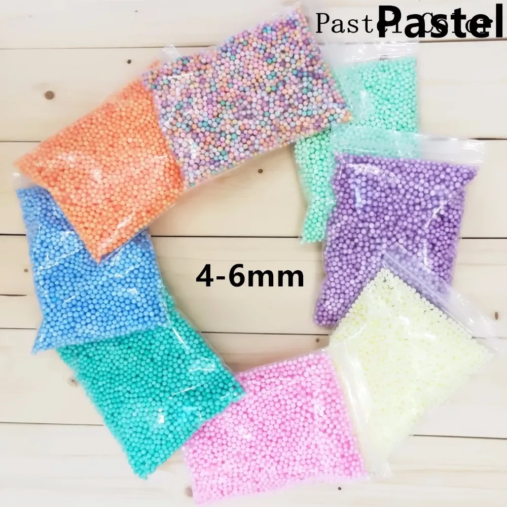 13 г/пакет мини цветные зернистые полистироловые шарики для слайма DIY радужные из