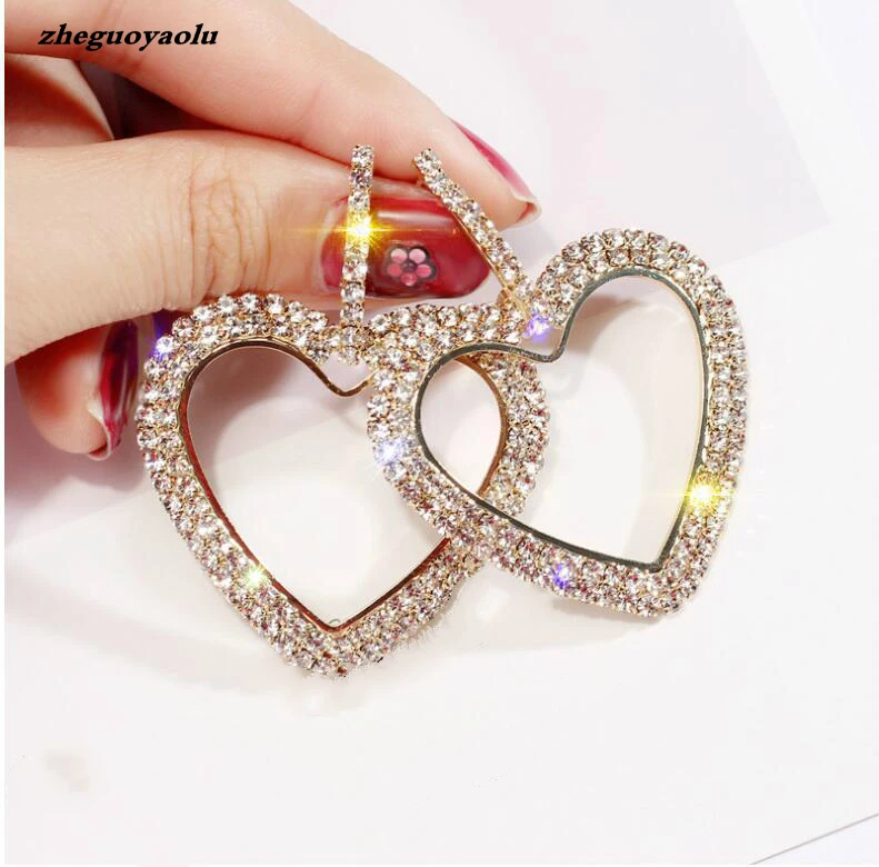 Серьги для женщин корейские модные серьги невесты с кристаллами и
