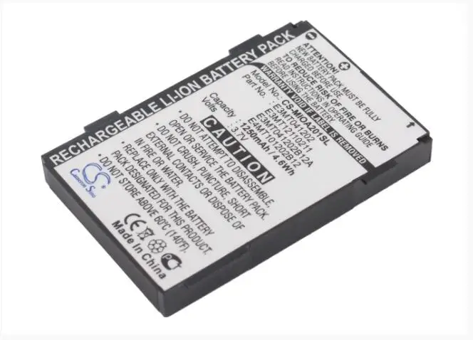 Аккумулятор Cameron Sino 1250 мАч для MEDION MD95762 MD96700 MD96710 MDPNA 15000 MITAC Mio 180 A200 A201 A220 P128 P300 P340 |