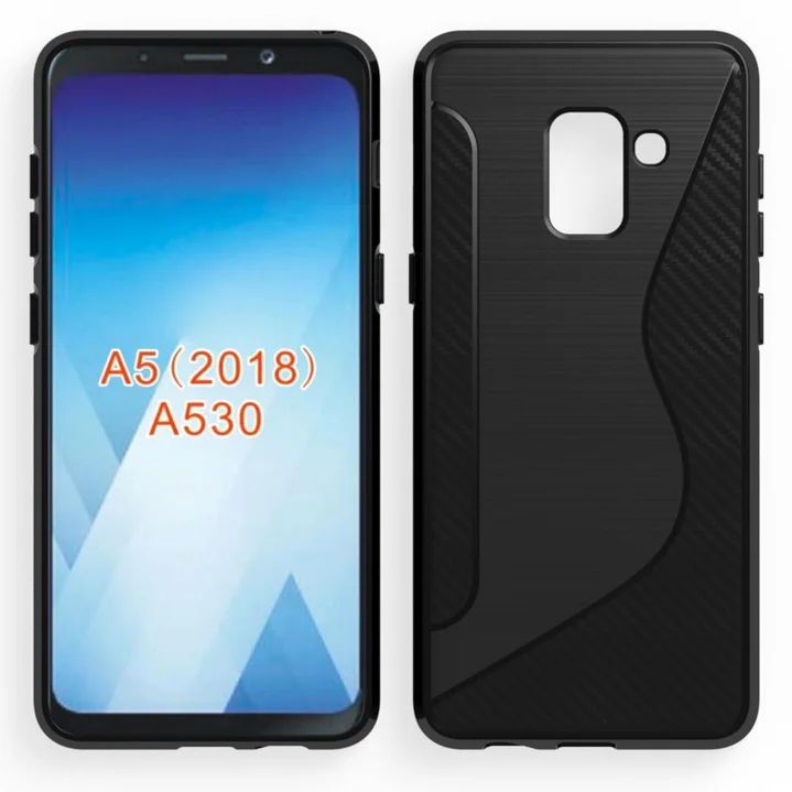 Черный противоударный Противоскользящий ТПУ гелевый Чехол для samsung Galaxy A8 2018/A8 PLUS