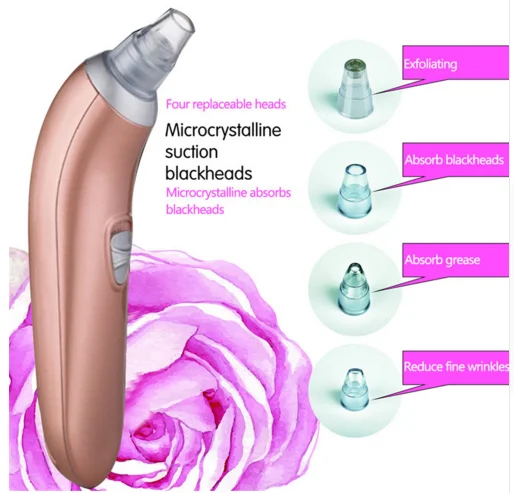 Косметический аппарат для удаления угрей 4 сменными головками и черных точек с
