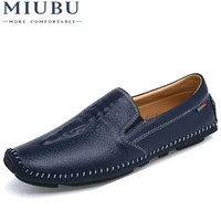 miubu men flat driving shoes genuine leather mocassin loafers luxury brand summer designer crocodile shoes men blue buty