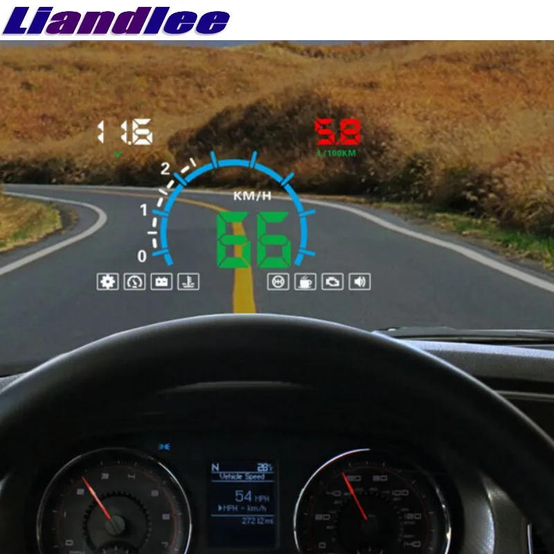 Liandlee HUD для Vauxhall Grandland X Insignia A B Mokka Meriva цифровой спидометр OBD2 Head Up дисплей большой