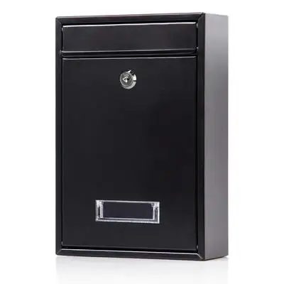 Lock-Black Маленький бытовой металлический почтовый ящик с замком, открытый настенный водонепроницаемый замок с паролем, коробка с надписью для жалобы mx6011747 - Цвет: Lock-Black