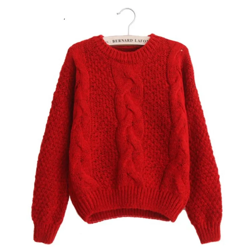 Новинка 2018 осень женские свитера теплый пуловер и джемперы Crewneck мохер Твист