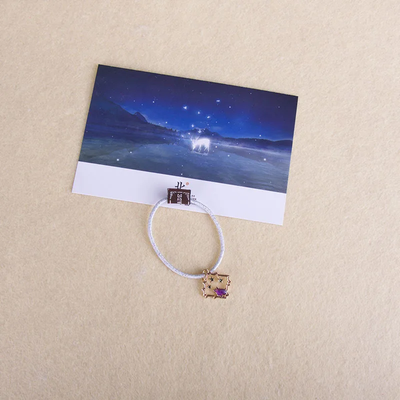 Металлическая звезда кролика волосы резинки женские эластичные ленты девочки головные уборы scrunchy ободки модные сплавные звезды аксессуары.