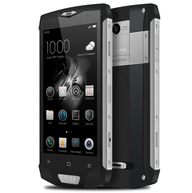 Blackview BV8000 Pro 5," смартфон IP68 Водонепроницаемый MTK6757 Восьмиядерный 6 ГБ ОЗУ 64 Гб ПЗУ 16 МП 4G Android 7,0 телефон - Цвет: Серебристый