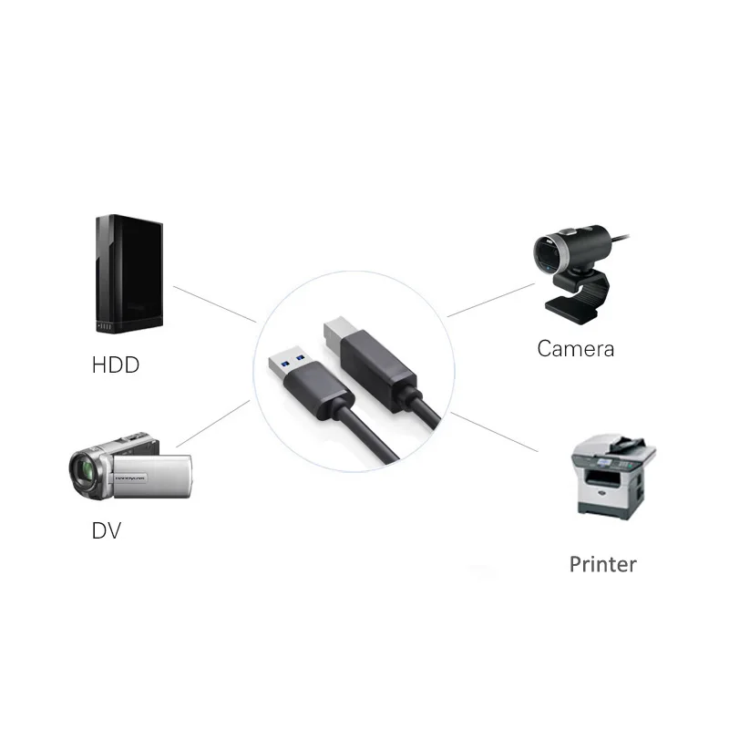 Ult лучший USB 3 0 кабель для принтера тип A папа B AM BM 5 Гбит/с печати 1 м hp Canon Epson lexmark dell|