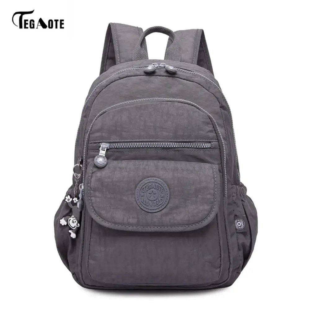 Серый TEGAOTE ноутбук школьные рюкзаки для девочек-подростков Mochila женские рюкзаки противоугонные водонепроницаемые сумки для мужчин и женщин - Цвет: Серый