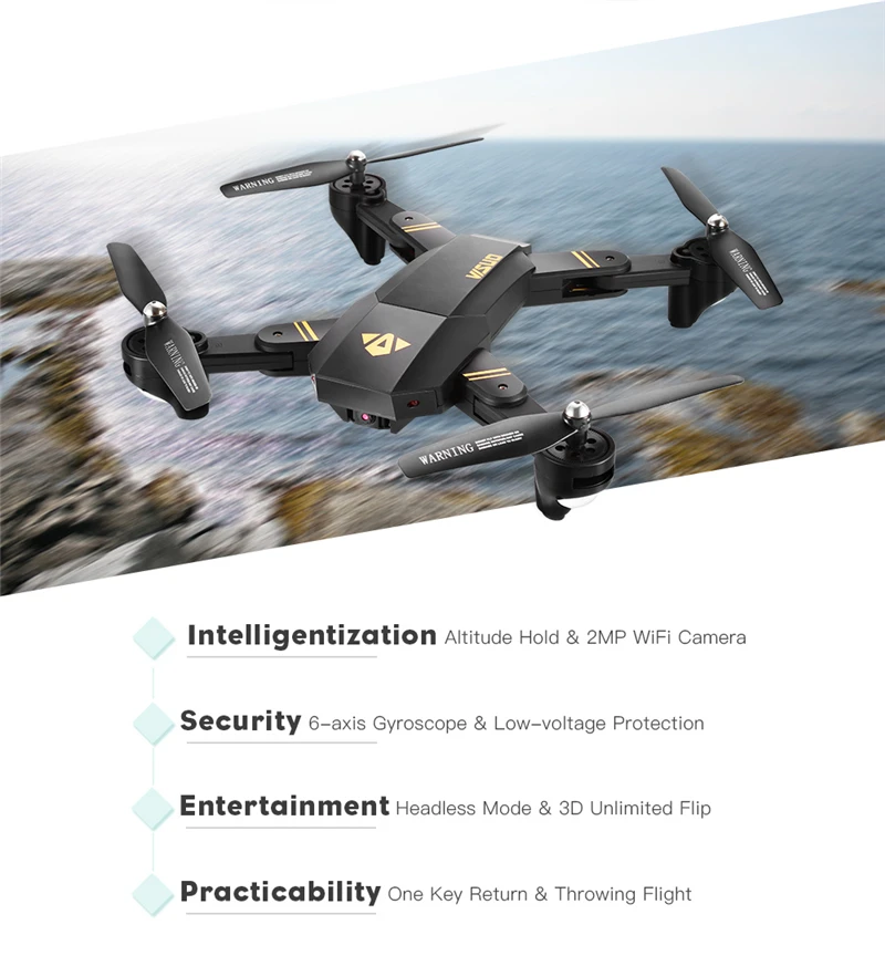 VISUO XS809HW XS809W селфи Дрон с широкоугольной HD камерой RC Дрон Профессиональный WiFi FPV RC Квадрокоптер вертолет мини Дрон
