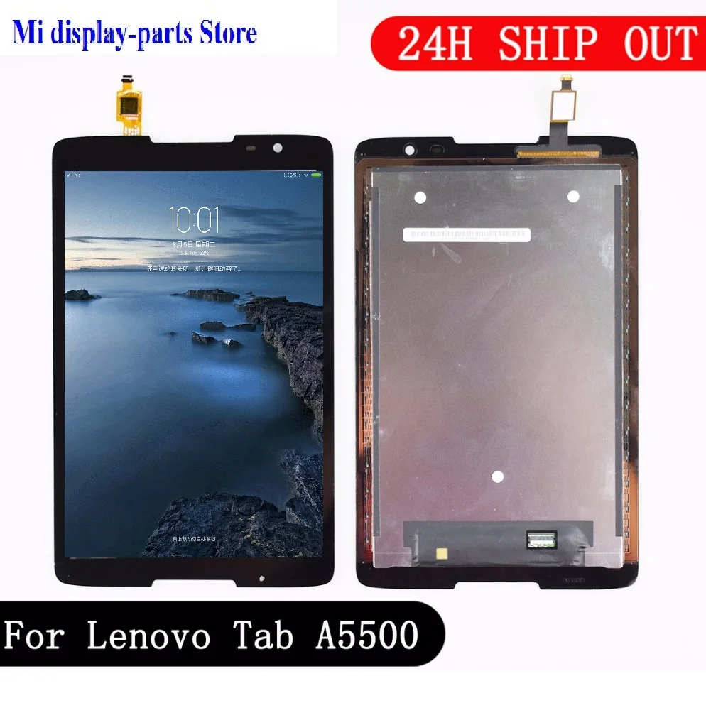 Новый 8 дюймовый ЖК дисплей + сенсорный экран в сборе для Lenovo A8 50 A5500|ЖК-экраны и
