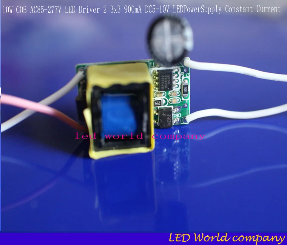 Бесплатная доставка изоляция 10 Вт COB AC85-277V светодиодный драйвер 2-3x3 900mA DC5-10V
