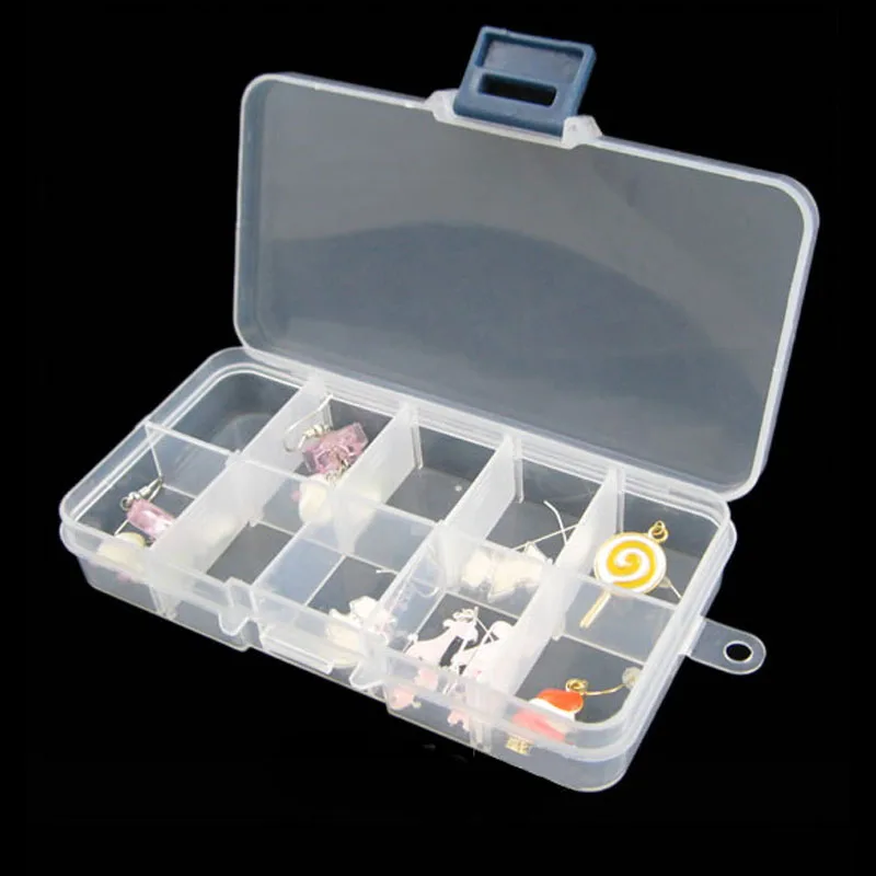 Лучший 10 слот Регулируемые кольца для ювелирных изделий Коробка Чехол бусины