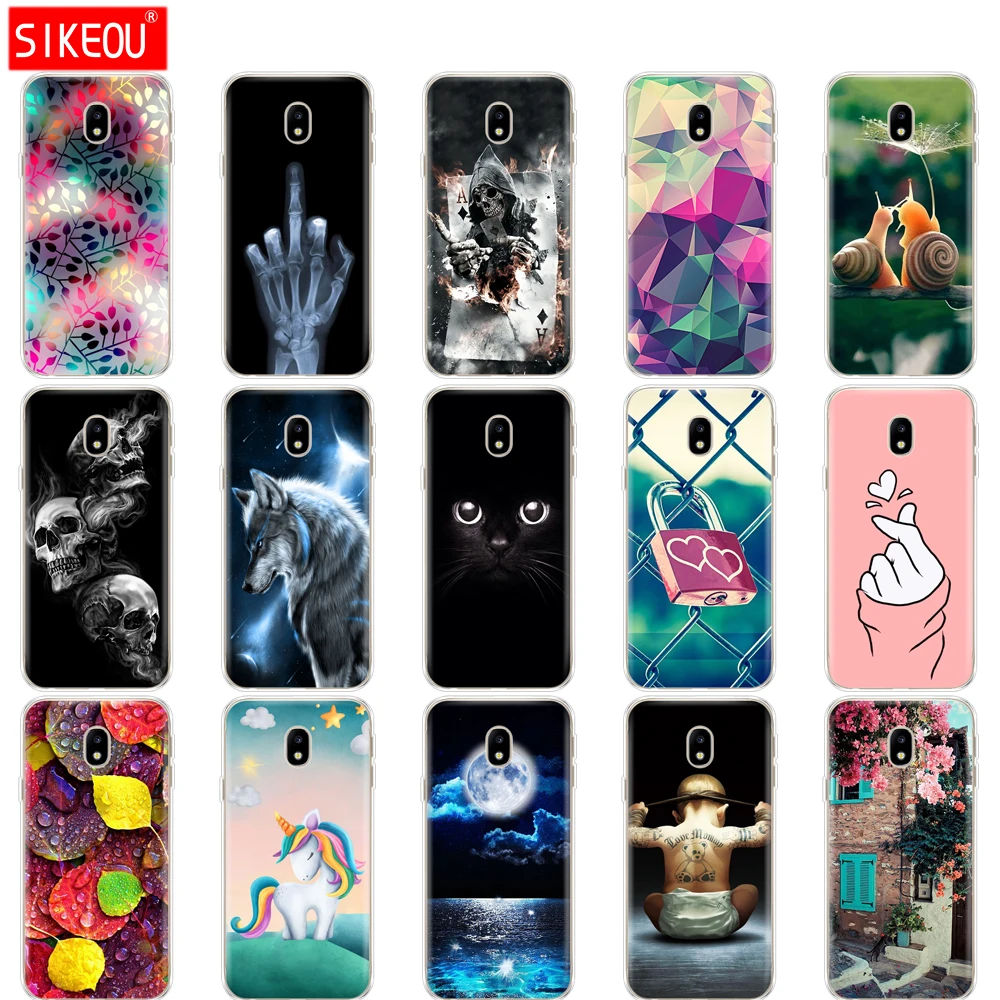 

Phone Case For Samsung Galaxy J7 2017 J730F J7 Pro 2017 Case Soft TPU Silicone shell Cover for Samsung J7 2017 J730 cover Cat