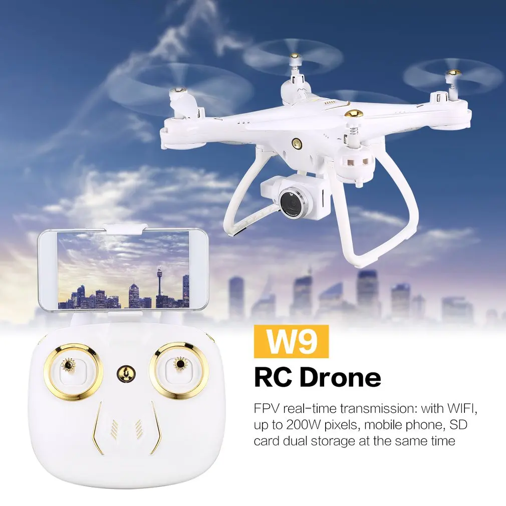 Attop W9 4G 5G Wifi gps 720P 1080P FPV камера передача в реальном времени Радиоуправляемый Дрон Квадрокоптер с безголовым режимом удержания высоты