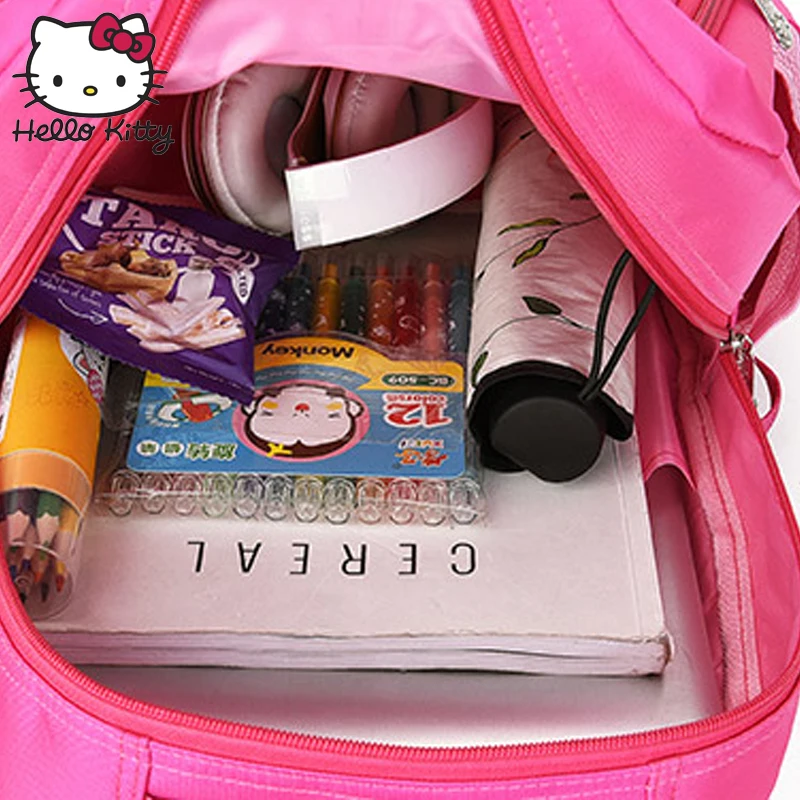 Розовые рюкзаки с героями мультфильмов Hello Kitty милые детские сумки для девочек