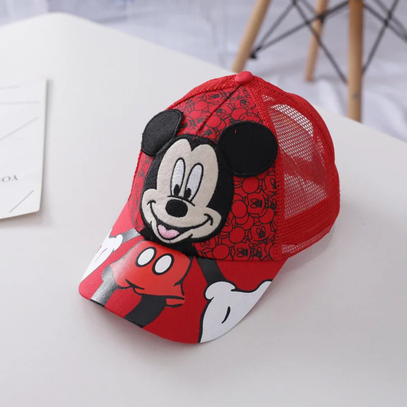 F Disney лето с Микки Маусом Мышь Детская Одежда Аксессуары Малыш Кепки Микки Солнце Хип-хоп шляпа Для детей от 2 до 8 лет для мальчиков и девочек игрушка - Цвет: F