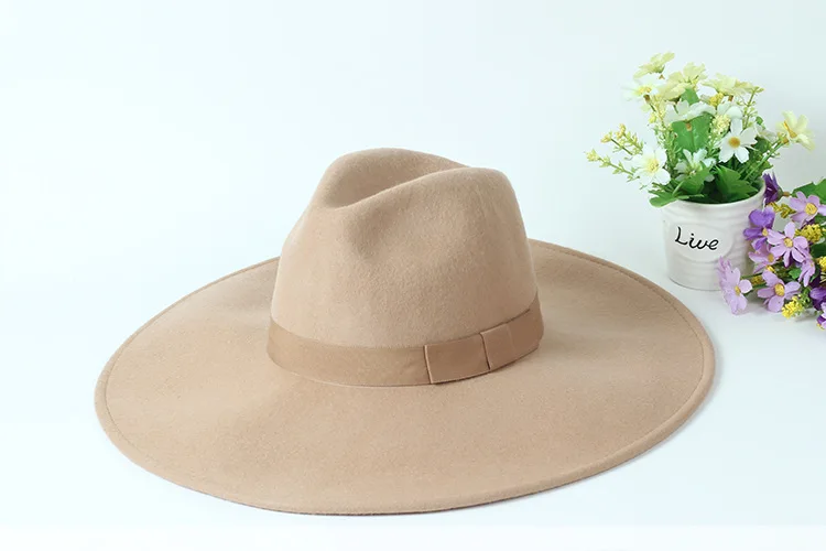 Фибоначчи 12 см с большими полями Fedora Мужская Женская модная джазовая шляпа осень зима Трилби шерстяные фетровые шляпы для женщин еврейская шляпа