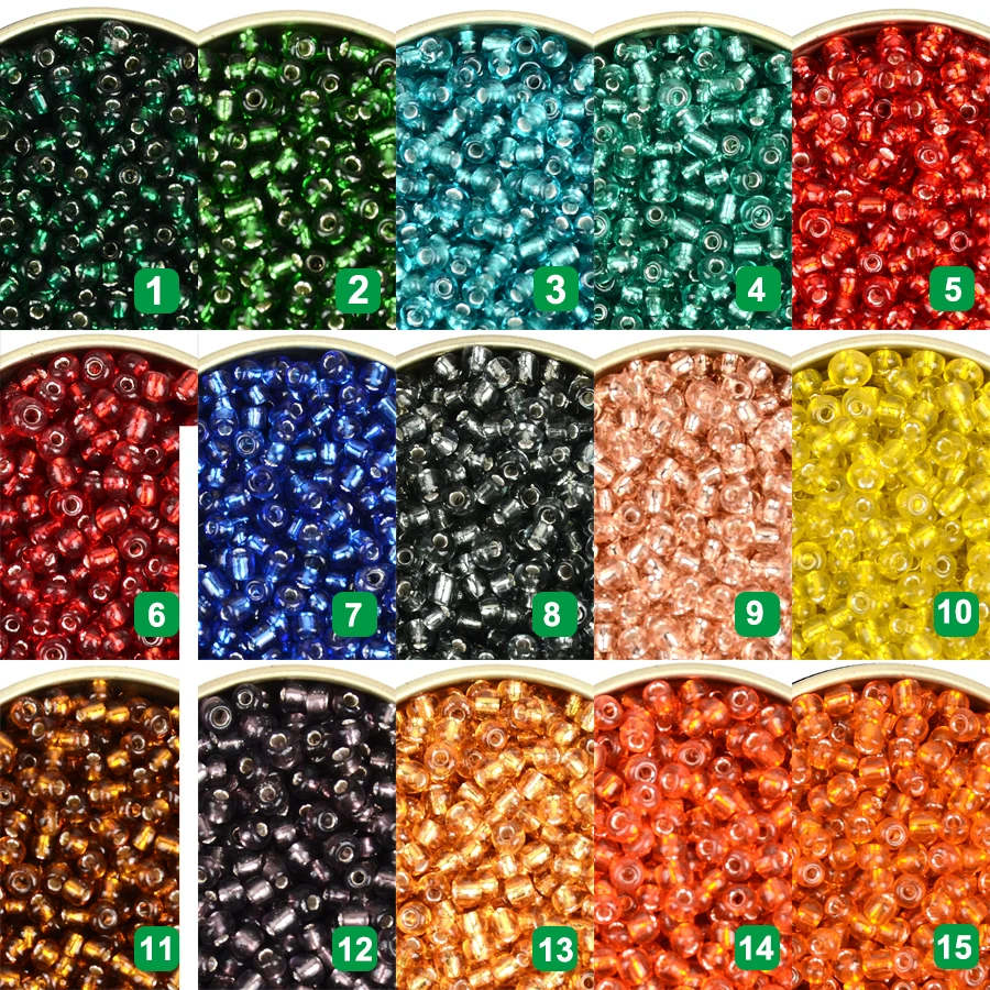 8/0 серебро Lined3MM стеклянные бусины для изготовления ювелирных изделий Kralen