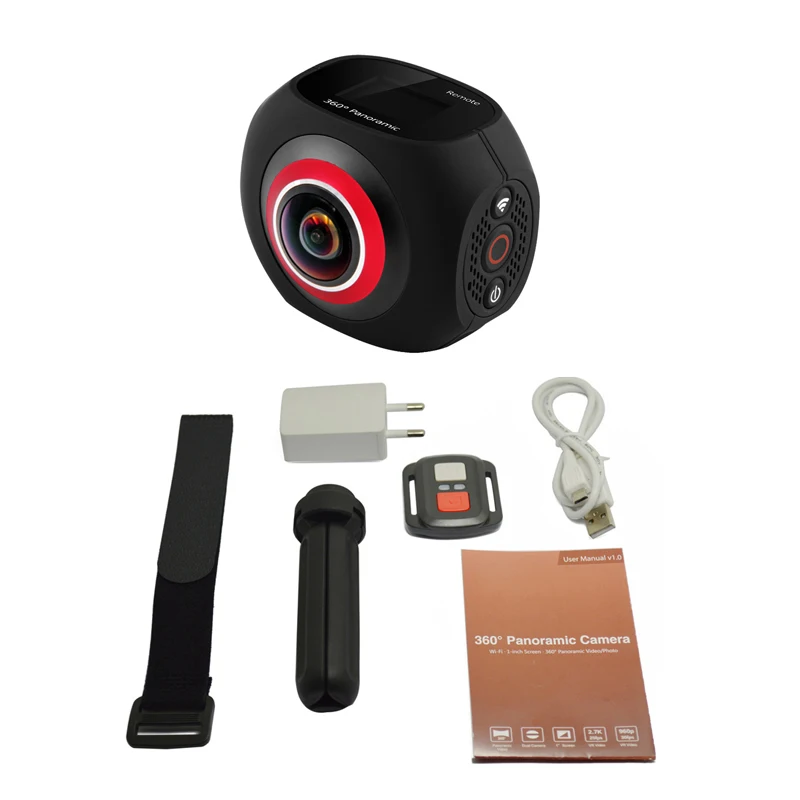 Новый 4 К HD 360 градусов панорамный Камера VR панорама 720 Двойной объектив Wi Fi ВИДЕО