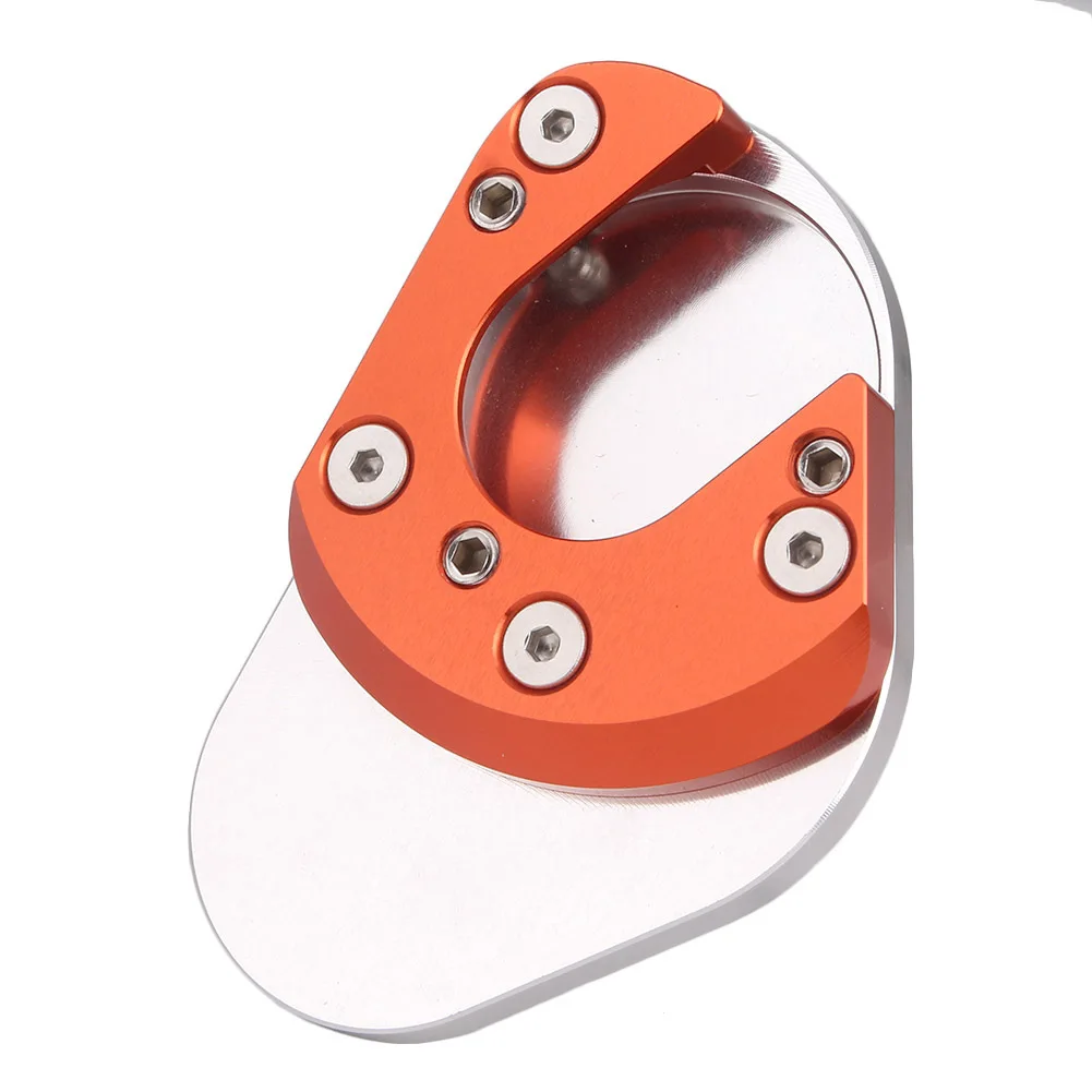 Silver Orange Для KTM 1290 990 SM SMT SMR/приключения R S LC8 990MP 950 690 RC125/200/390 и т. д. нога подножка сбоку плиты Стенд подставка Pad увеличитель - Цвет: Silver Orange