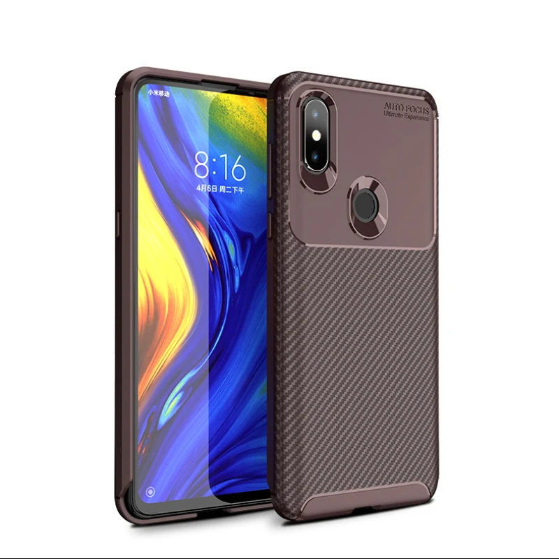 Чехол для Redmi Note7 классический цветной Мягкий ТПУ/углеродное волокно чехол с