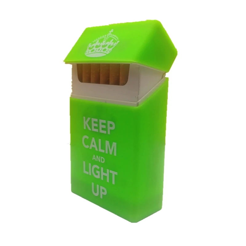 Keep Calm вмещает 20 сигарет Модный милый силиконовый чехол для эластичный резиновый