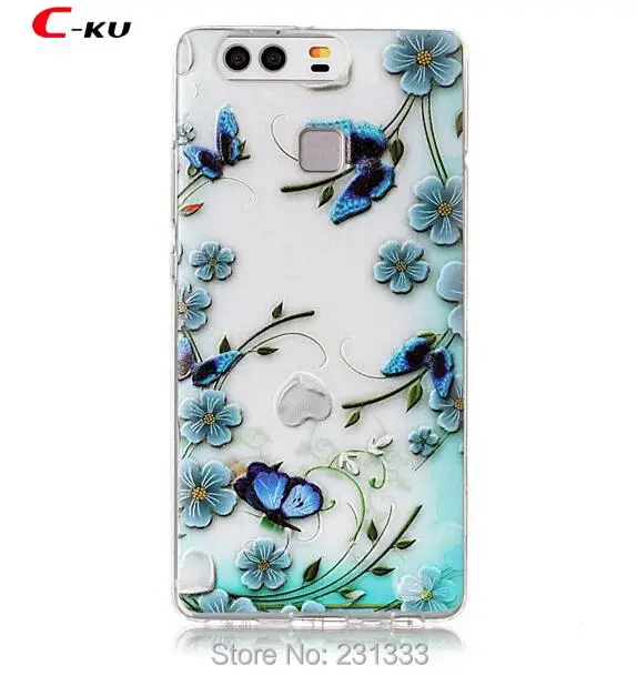 Мягкий рельеф ТПУ с рисунком c ку чехол для Huawei P9 P10 PLUS P8 LITE 2017 MATE 9 Xiaomi Mix Redmi Note 4X