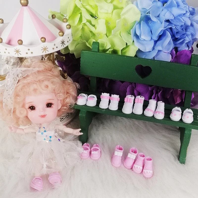 Обувь для 1/12 BJD OB11 резиновая обувь с бантом подходит 1/8 подарков middie toys|Куклы| |