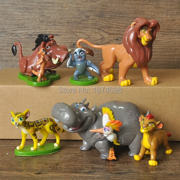 Фигурки игрушечные из ПВХ 6 шт. в наборе Kion uli Timon Pumbaa Beshte Ono Bunga детские куклы
