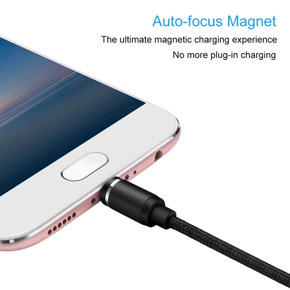 Магнитный кабель для освещения Micro USB Type C телефонный iPhone X 7 Xiaomi samsung galaxy s9 Быстрая
