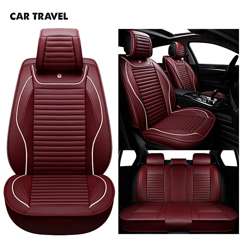 Чехол для автокресла из искусственной кожи для nissan juke renault vw golf 4 5 6 seat leon fr volvo s40 s60 s80 автомобильные аксессуары для стайлинга автомобилей - Название цвета: red