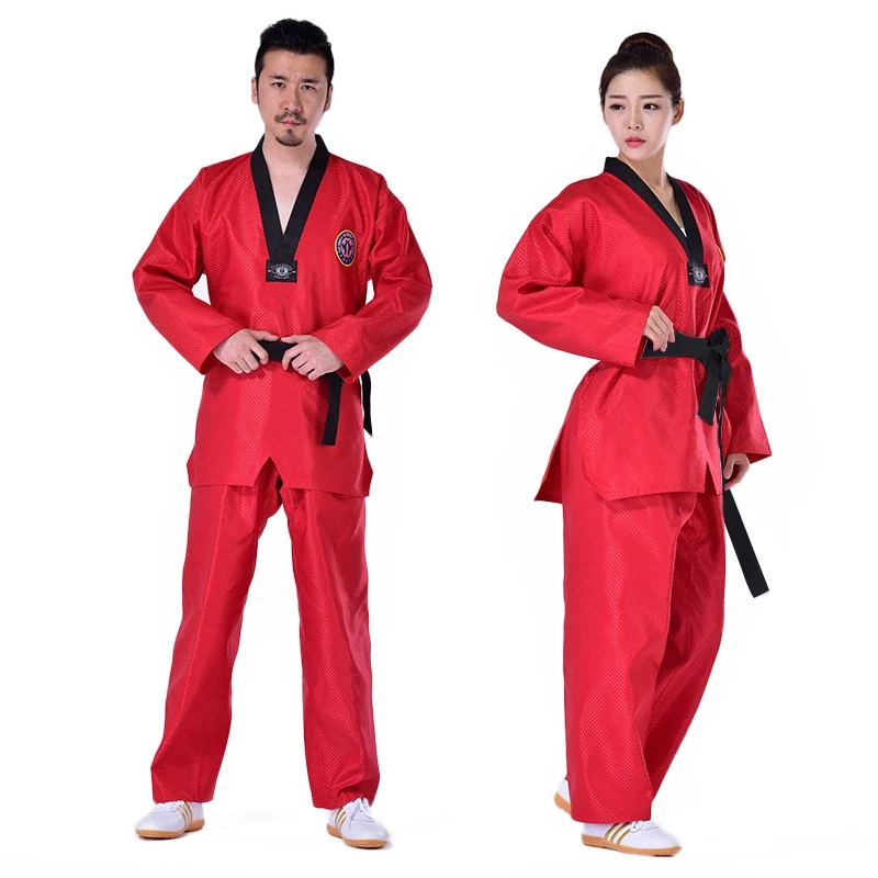 Тренировочный костюм для тхэквондо Dobok в корейском стиле униформа с длинным