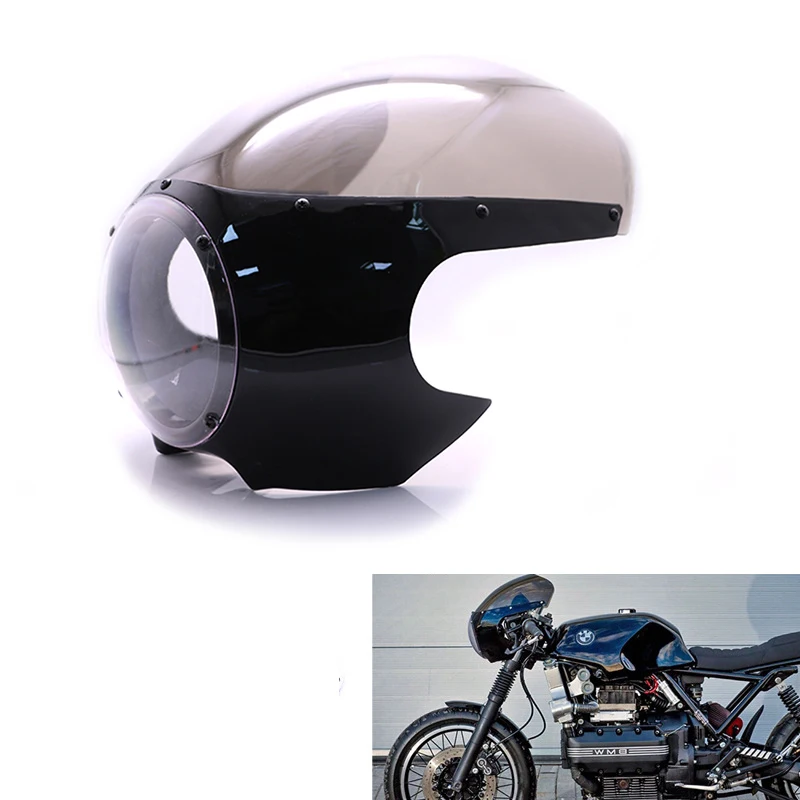 Новое поступление мотоцикла черный 5 3/4 &quotКафе Гонщик фара обтекатель для Sportster 883