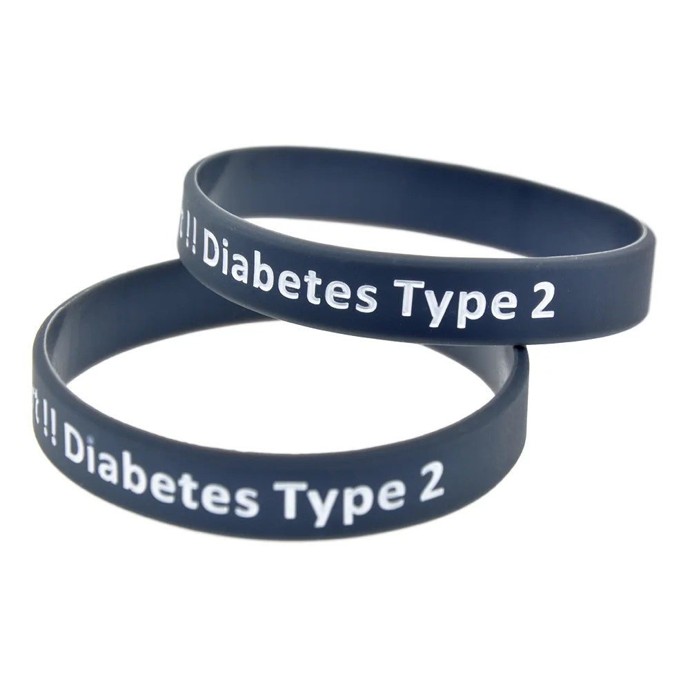 Новый Цвет 1 шт. Тип 2 Диабетическая Wristband силикона для аварийной ситуации|silicone