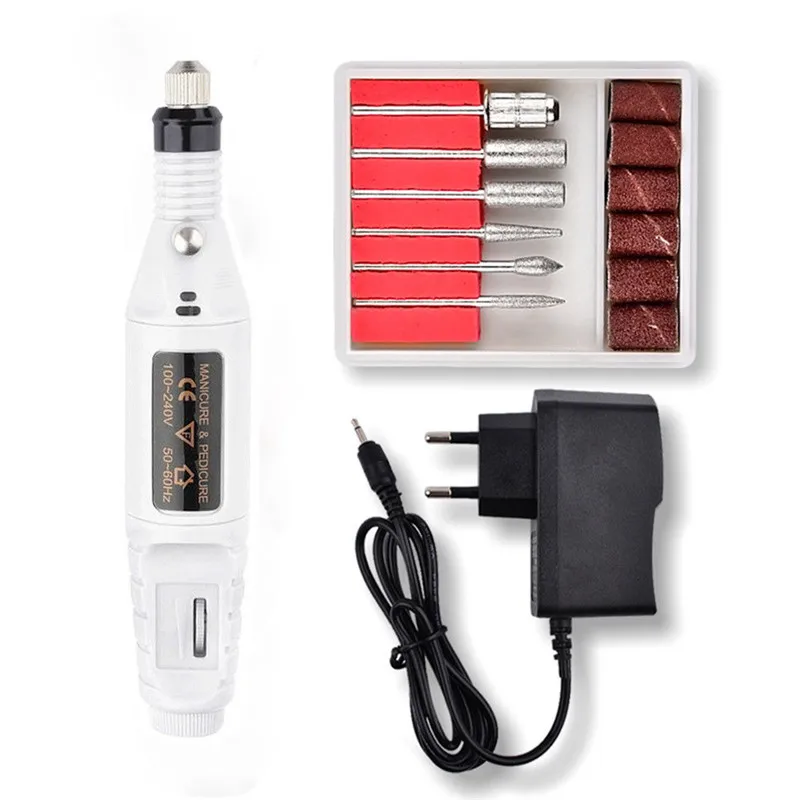 4 цвета * Professional электрический ногтей дрель маникюрный набор машина Биты США и
