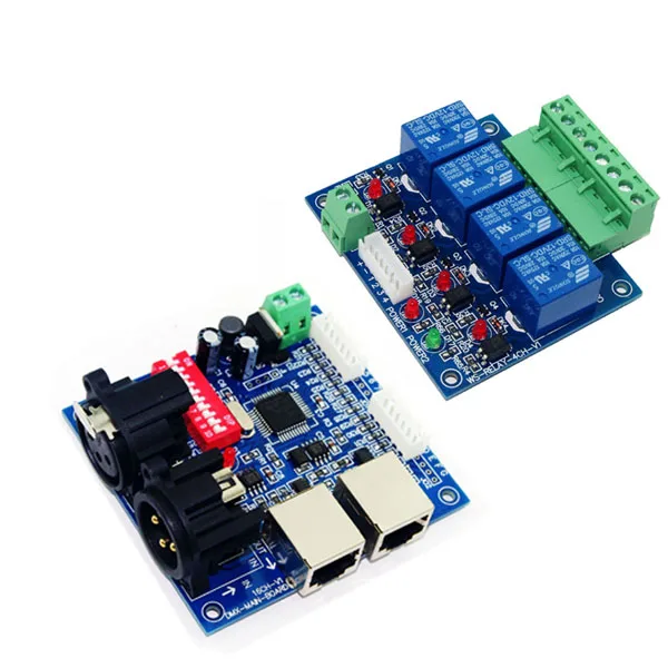 4CH реле DMX512 Контроллер релейный выход DMX управления 4 ходовой переключатель (макс.