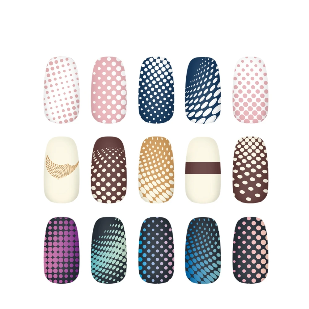 Рулонные бриллиантовые круглые градиентные изображения для дизайна ногтевого