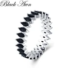 Женское Обручальное кольцо Black Awn, изящное Ювелирное Украшение из стерлингового серебра 2020 пробы с шпинелем, G018, 925