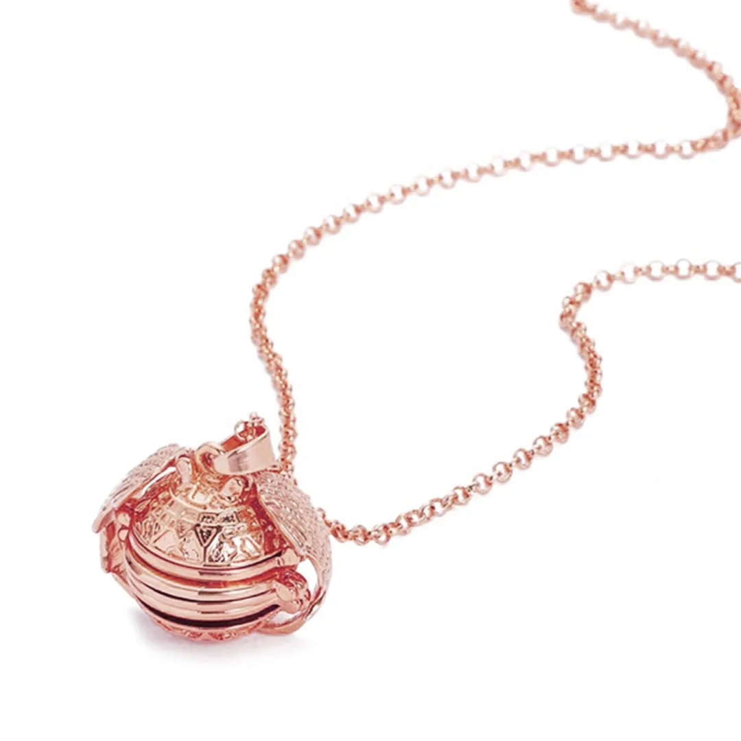 Расширяющийся медальон ожерелье с покрытием Крылья ангела кулон винтажный